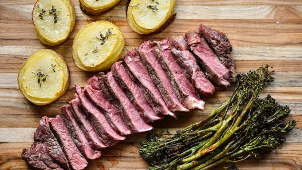 Bison Ribeye Steak with Herb Butter & Pommes Anna Recipe