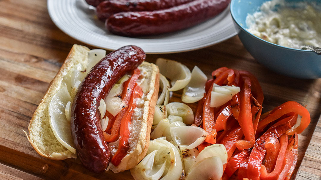 Elk Smokies with Garlic Aioli
