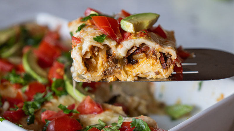 Easter Brunch Casserole - Bison Enchilada Bake