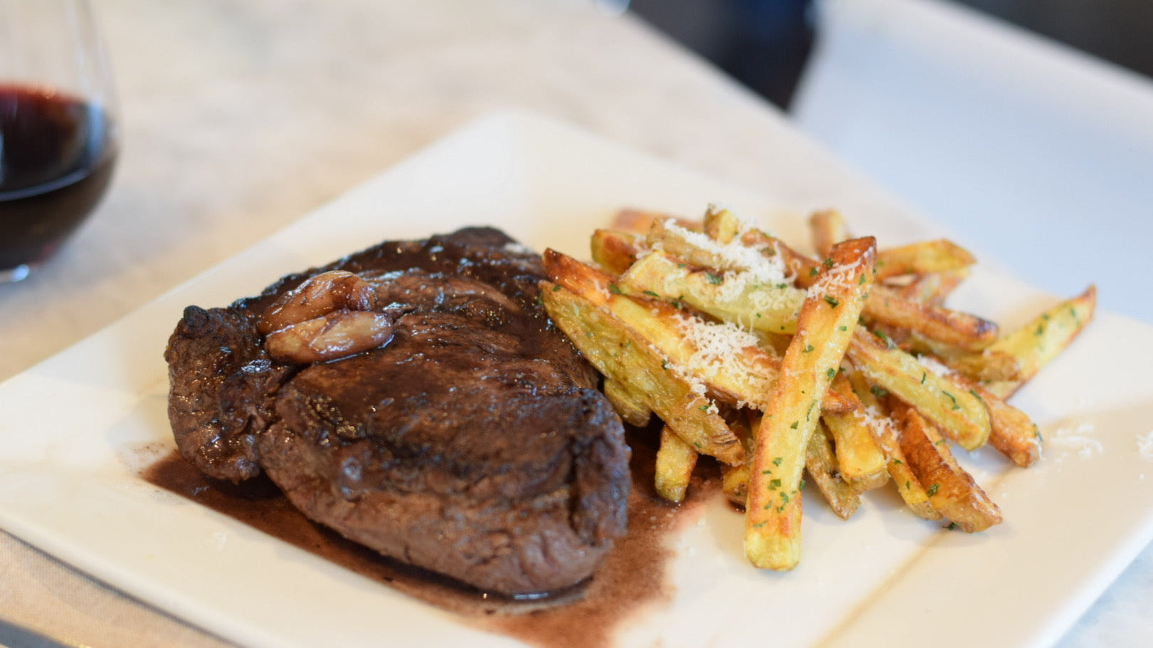 Roasted Garlic Bison Ribeye Recipe