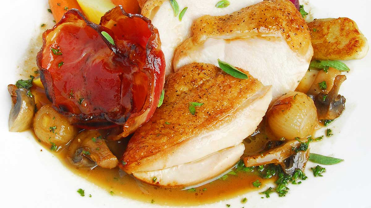 White Wine Chicken with Pancetta