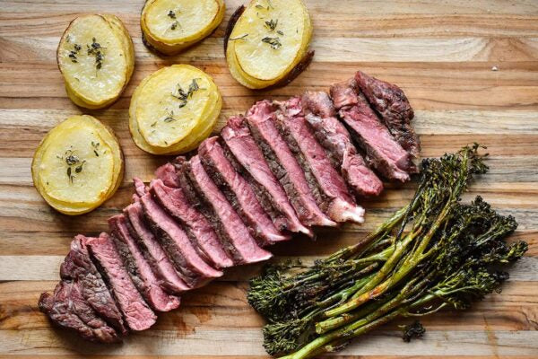 Bison Ribeye Steak with Herb Butter & Pommes Anna Recipe