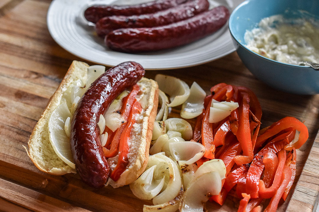 Elk Smokies with Garlic Aioli