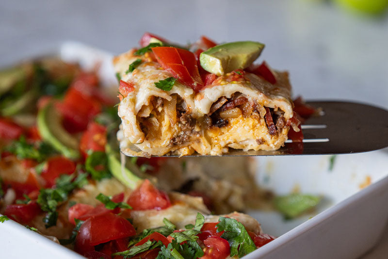Easter Brunch Casserole - Bison Enchilada Bake