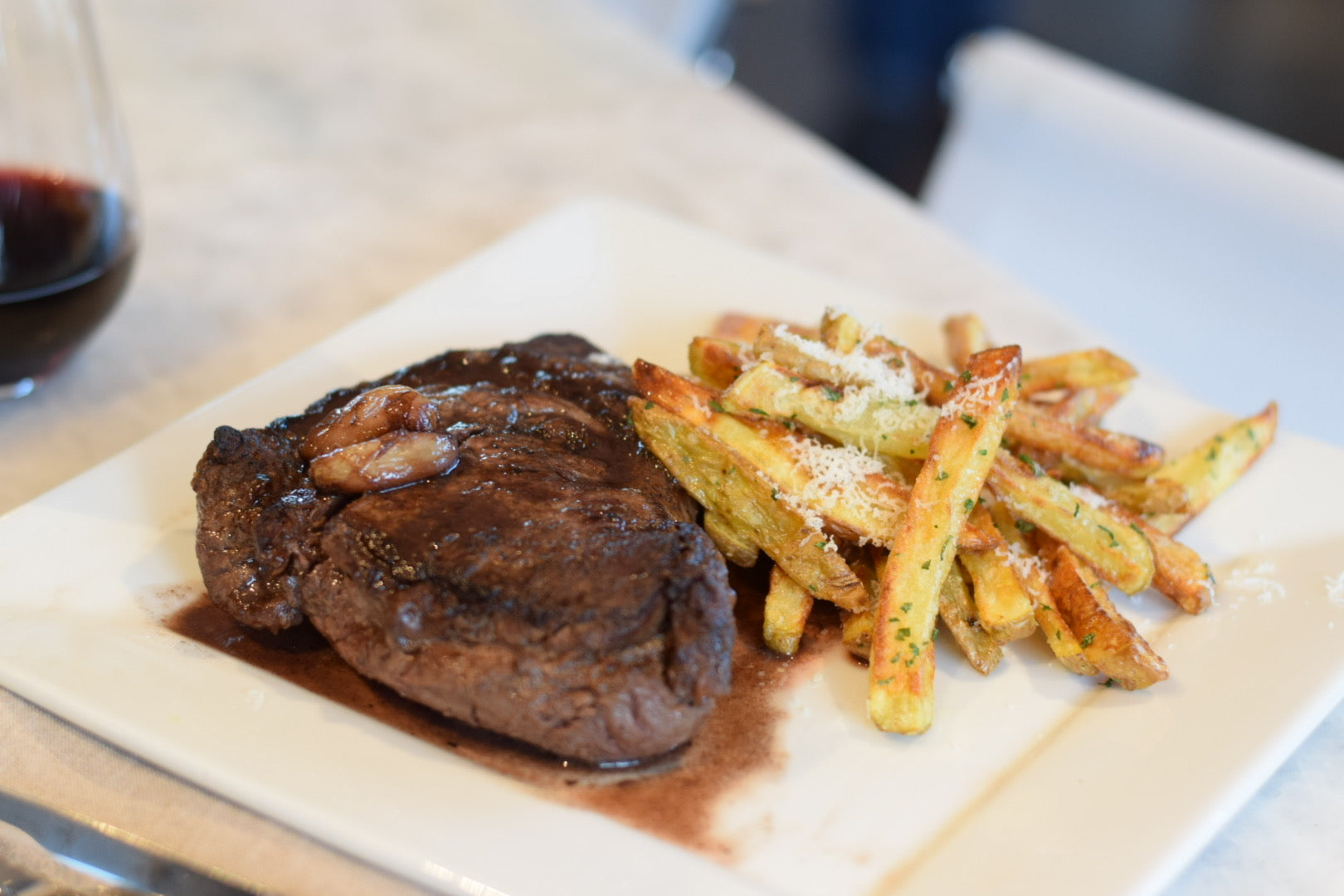 Roasted Garlic Bison Ribeye Recipe
