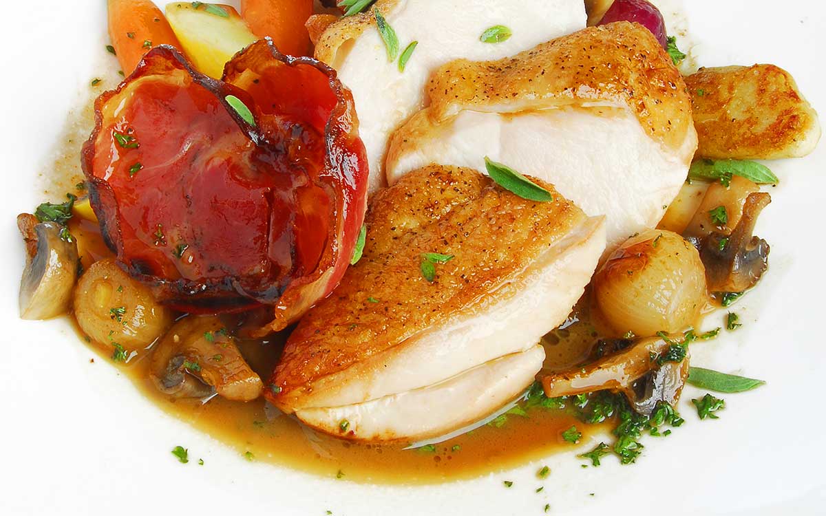 White Wine Chicken with Pancetta